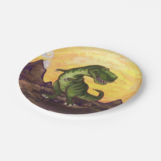 Assiettes En Carton Cadeaux et accessoires Tyrannosaurus (Angle)