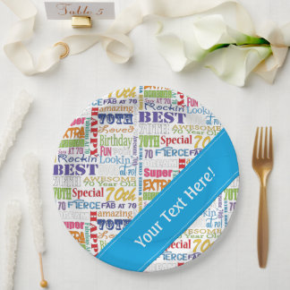 Assiettes En Carton Cadeaux Uniques Et Spéciaux 70e Anniversaire