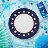 Assiettes En Carton Cadre style Patriot USA (Fête)
