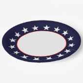 Assiettes En Carton Cadre style Patriot USA (Angle)