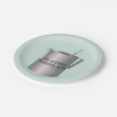 Assiettes En Carton Café Barista faisant drôle docteur (Angle)