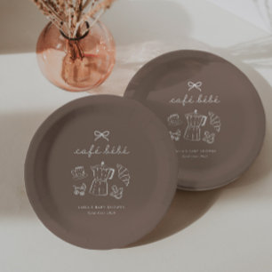 Assiettes En Carton Café Bébé Maison Café Baby Shower Espresso