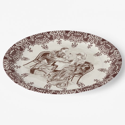 Assiettes En Carton café et amour (Angle)