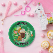 Assiettes En Carton Café Irlandais - Un Elixir. (Fête)
