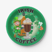Assiettes En Carton Café Irlandais - Un Elixir. (Devant)