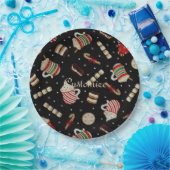 Assiettes En Carton Café Latte Christmas Café Plaques en papier (Fête)