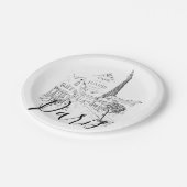 Assiettes En Carton Café Paris (Angle)