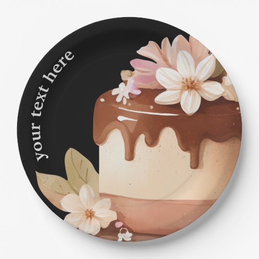 Assiettes En Carton Café Plaques en papier de gâteau (Devant)