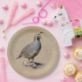 ASSIETTES EN CARTON CAILLES DE CALIFORNIE (Fête)