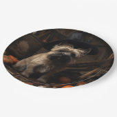 Assiettes En Carton Cairn Terrier Citrouilles Halloween effroi (Angle)