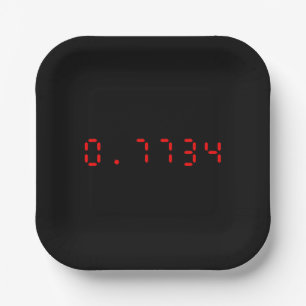 Assiettes En Carton Calculatrice LED Bonjour   0,7734