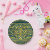 Assiettes En Carton Calendrier maya d'Inca aztèque d'or (Fête)