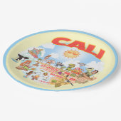 Assiettes En Carton CALI California Beach (Angle)