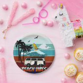 ASSIETTES EN CARTON CALIFORNIA BEACH VIBES (Fête)