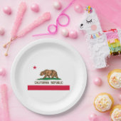 Assiettes En Carton California State Flag Design (Fête)
