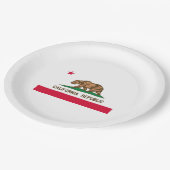 Assiettes En Carton California State Flag Design (Angle)