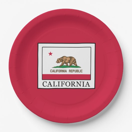 Assiettes En Carton Californie (Devant)