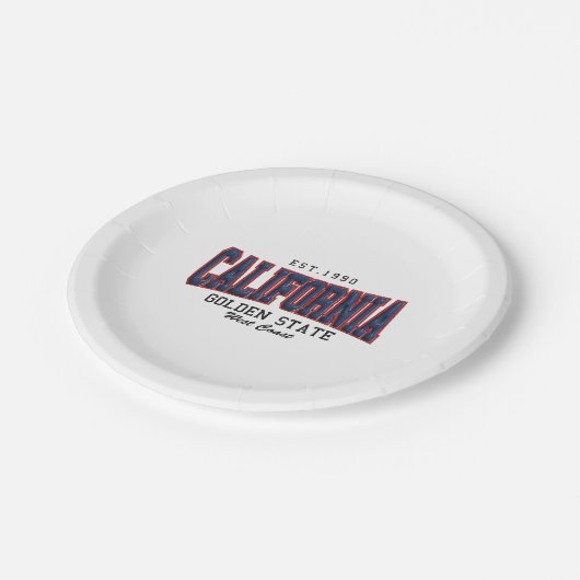 Assiettes En Carton Californie 3D (Angle)