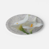 Assiettes En Carton Calla ment sur des textures blanches (Angle)