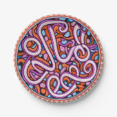 Assiettes En Carton calligraphie arabe (Devant)