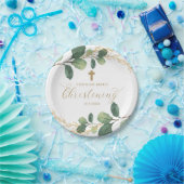 Assiettes En Carton Calligraphie botanique moderne de baptême de (Fête)