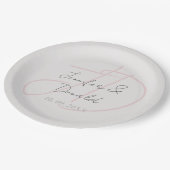 Assiettes En Carton Calligraphie classique tendance monogramme (Angle)