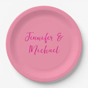 Assiettes En Carton Calligraphie minimaliste professionnelle couleur r