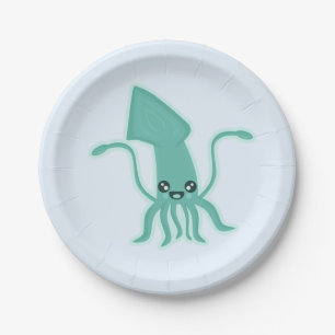 Assiettes En Carton Calmar de Kawaii