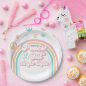 Assiettes En Carton Calme Des Chiffres Simple Retro Summer Rainbow (Fête)