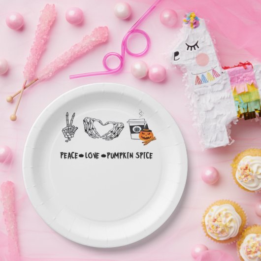 Assiettes En Carton Calme Et Épices Citrouilles, Classe Skeletons Hall (Fête)