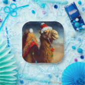 Assiettes En Carton Camel de Noël 3 (Fête)
