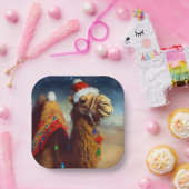 Assiettes En Carton Camel de Noël 3 (Fête)