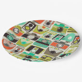 Assiettes En Carton Cameras Retro (Angle)