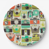 Assiettes En Carton Cameras Retro (Devant)