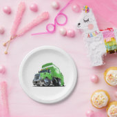 Assiettes En Carton Camion à ordures de dessin (Fête)