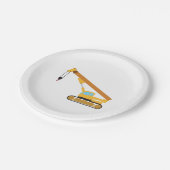 Assiettes En Carton Camion de construction de grue (Angle)