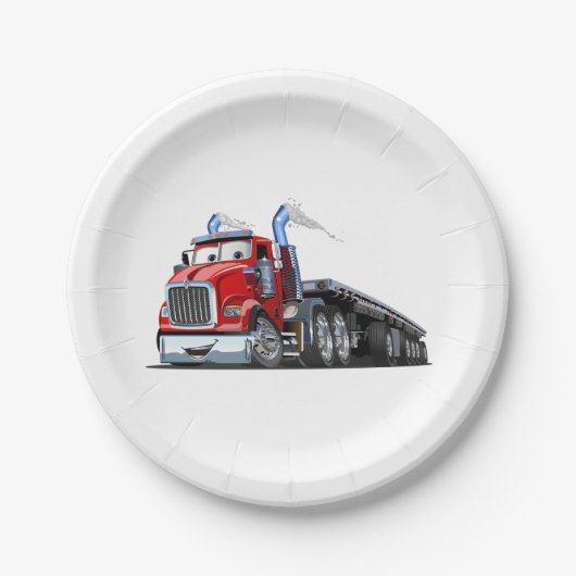 Assiettes En Carton Camion de dessin (Devant)