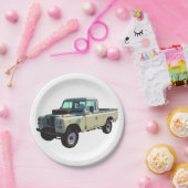 Assiettes En Carton Camion de ramassage Land Rover 1971 (Fête)