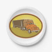 Assiettes En Carton Camion d'exploitation (Devant)