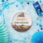 Assiettes En Carton Camion Digger en construction Bébé Anniversaire (Fête)