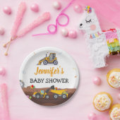 Assiettes En Carton Camion Digger en construction Bébé Anniversaire (Fête)