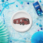 Assiettes En Carton Camion-feu futuriste (Fête)
