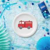 Assiettes En Carton Camion feu rouge (Fête)