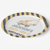 Assiettes En Carton Camion Jaune Construction sale Plaque en papier 3è (Angle)