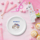 Assiettes En Carton Camion Monster bleu vif (Fête)