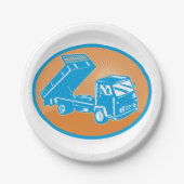 Assiettes En Carton Camion plat (Devant)