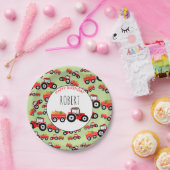 Assiettes En Carton Camion rouge Camion de production Anniversaire (Fête)