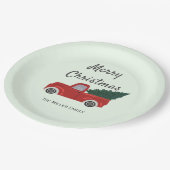Assiettes En Carton Camion rouge sapin (Angle)