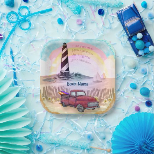Assiettes En Carton Camion Stormy Lighthouse (Fête)