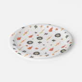 Assiettes En Carton Camions Chauffeurs de course Aquarelle moderne Bla (Angle)